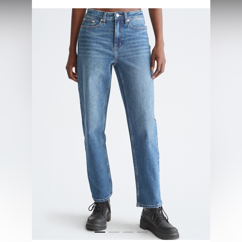 NEW CALVIN KLIEN HIGH RISE STRAIGHT JEANS WAIST 30 TALL